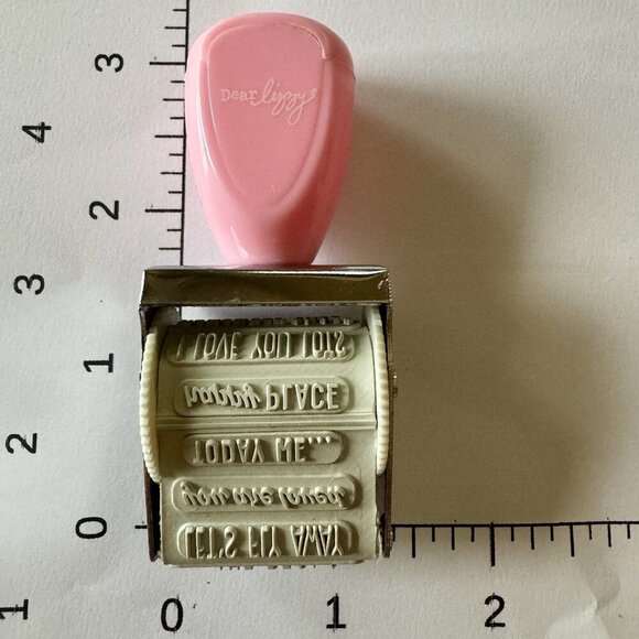 Rotary Stamper Dear lizzy Amy Tangerine Studio Calico WP PHRASES & DATE - Picture 9 of 12